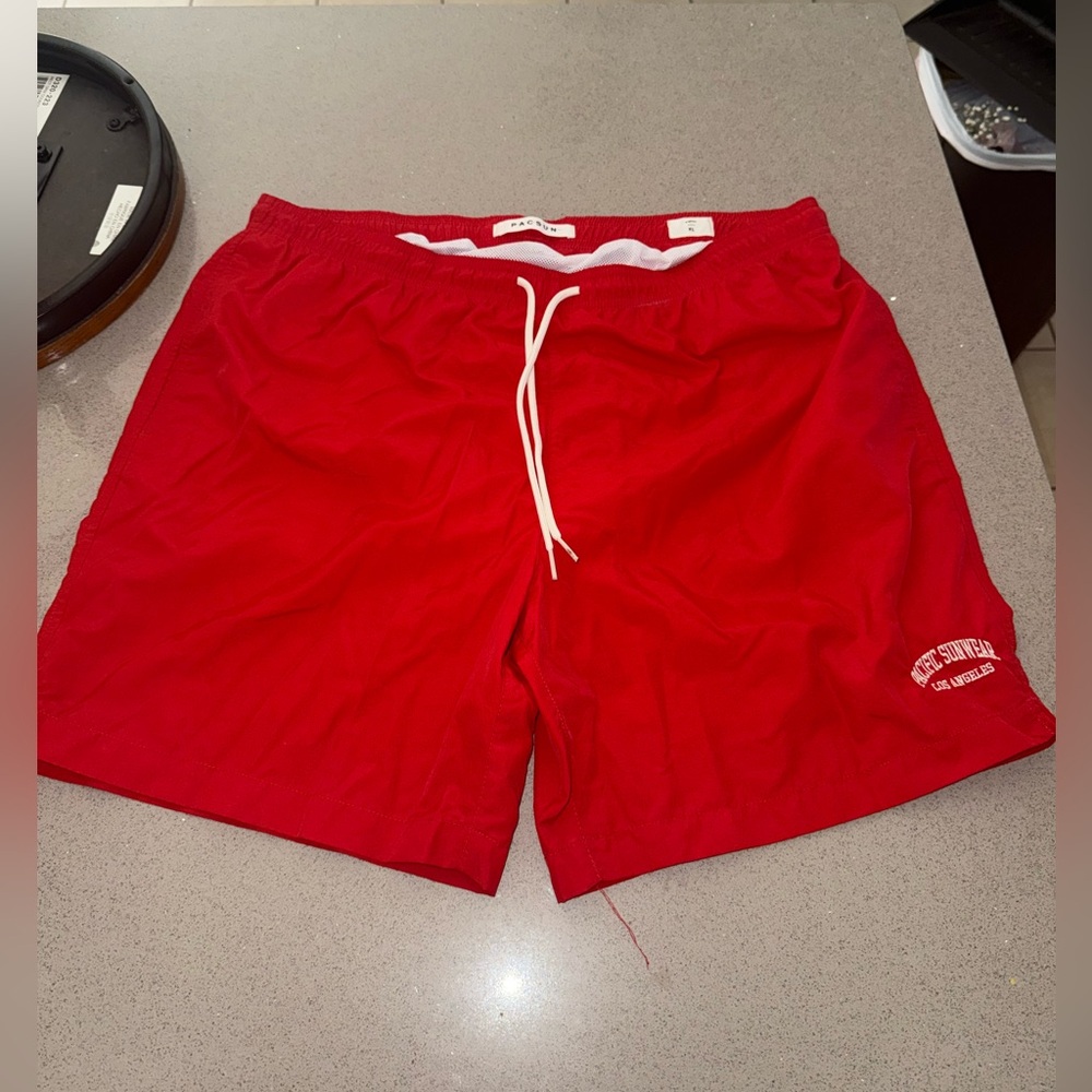 NWOT Pac Sun Pacific sun red men's swim trunks. NWOT